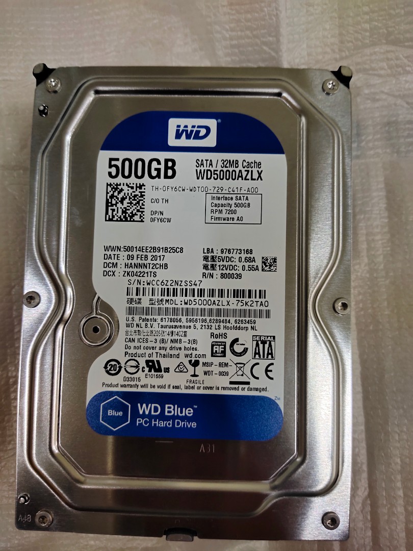 Wdc wd5000azlx sales