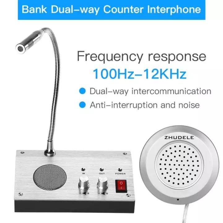 Window Counter Intercom Interphone (Category: Office & Business Technology) located in Pasay City. Submitted by emil_online_shop (Listing ID 1098871409, Image 3). Description: Dual Way Window Counter Intercom Interphone Product Description: Features: --Dual-way intercommunication --Dual-way audio record --Anti-interruption and noise --Slim fit design of speaker --Input voltage: AC 110-240V --Streamline design: The main unit has aluminum alloy she