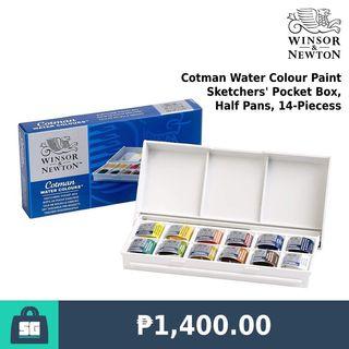 Winsor & Newton Cotman Water Color Paint, Sketchers’ Pocket, Half Pans, 14 Pieces