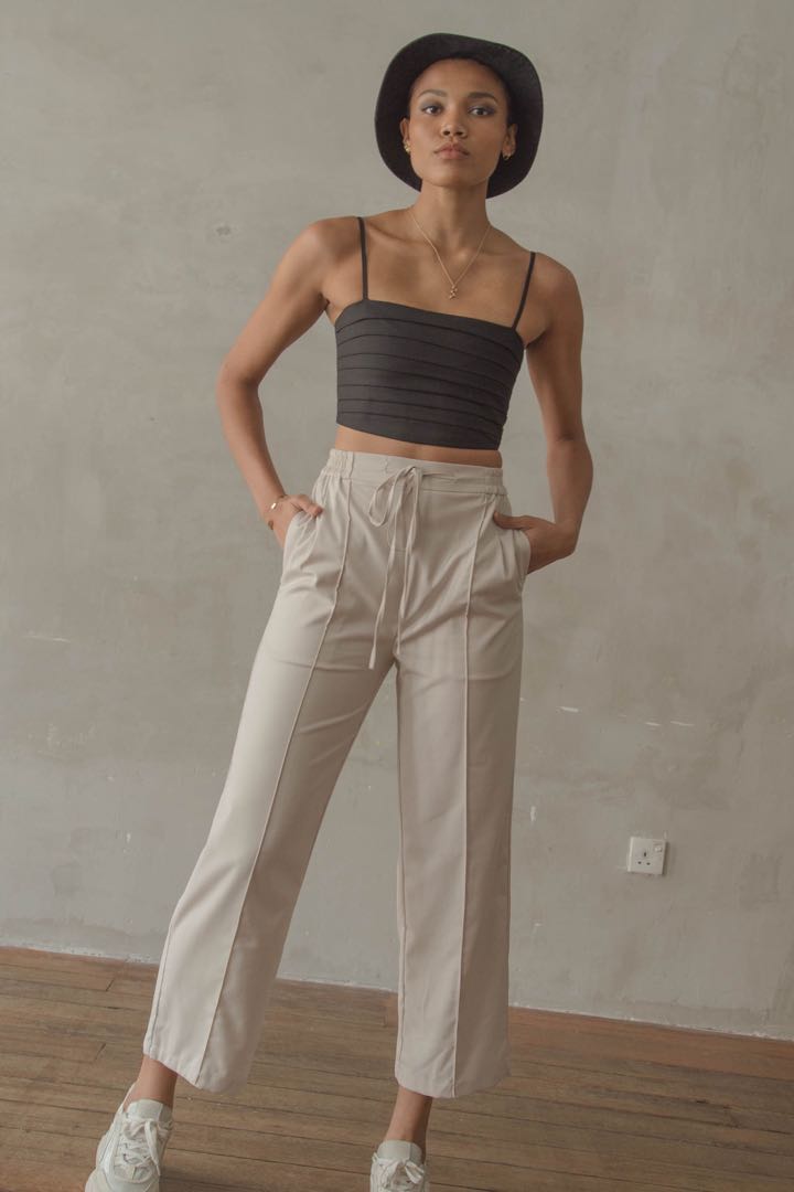 YHF WFH Pants in Foam Beige, Women's 