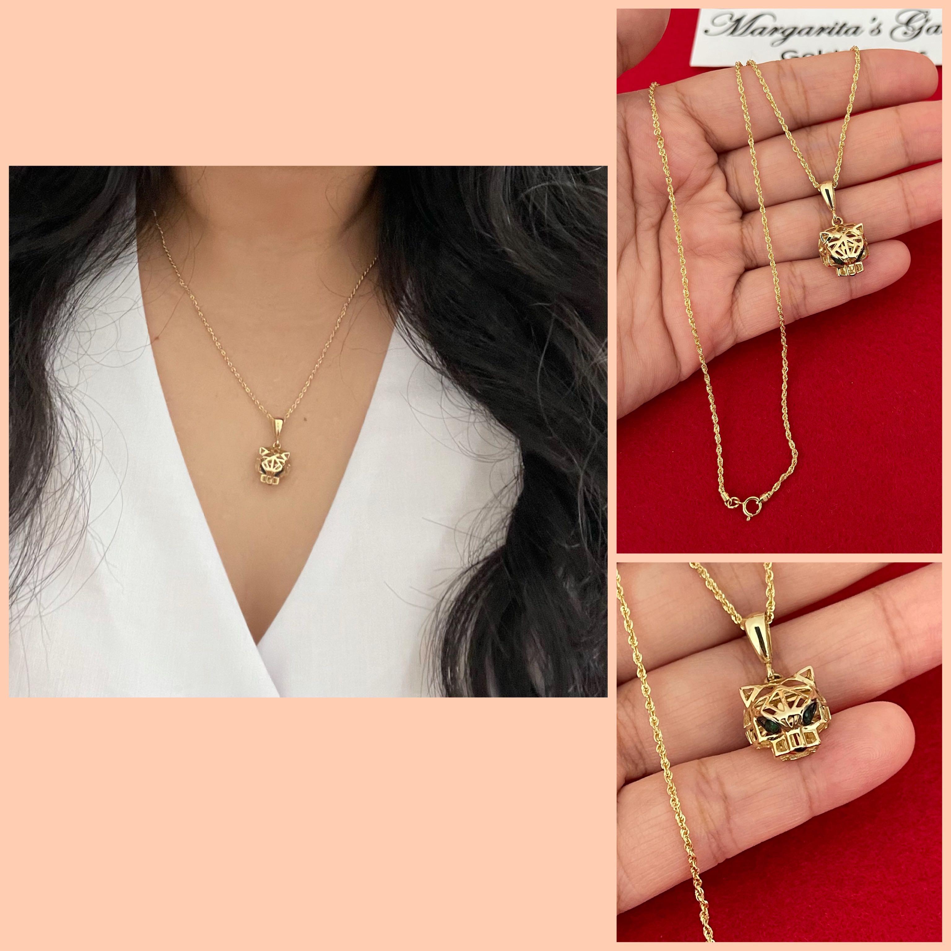 Gold panther necklace shop