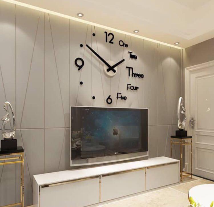 306] Jam Hiasan Jam Dinding Clock Modern DIY Wall Clock Design 3D 