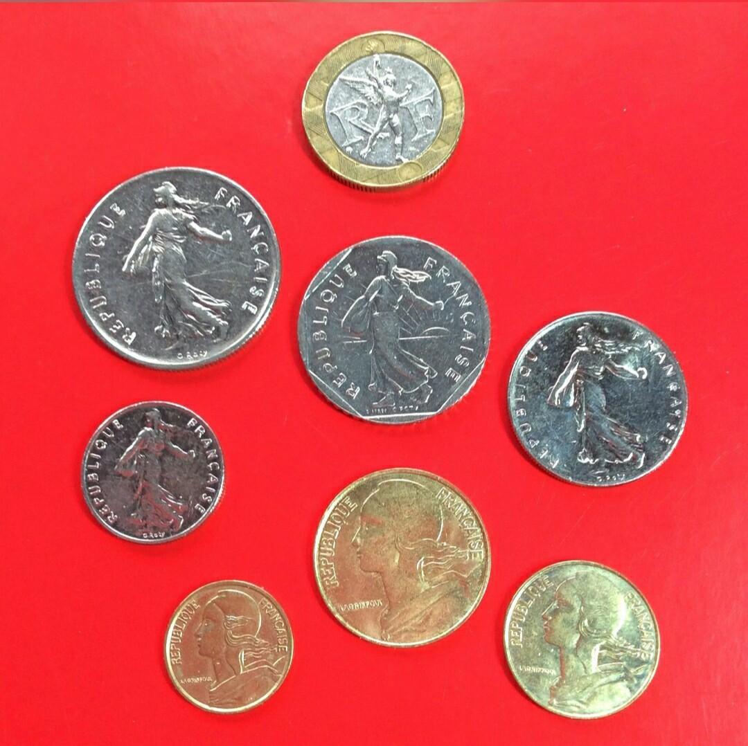 舊法國錢幣８枚合售不散#法國法郎, 興趣及遊戲, 收藏品及紀念品, 錢幣- Carousell