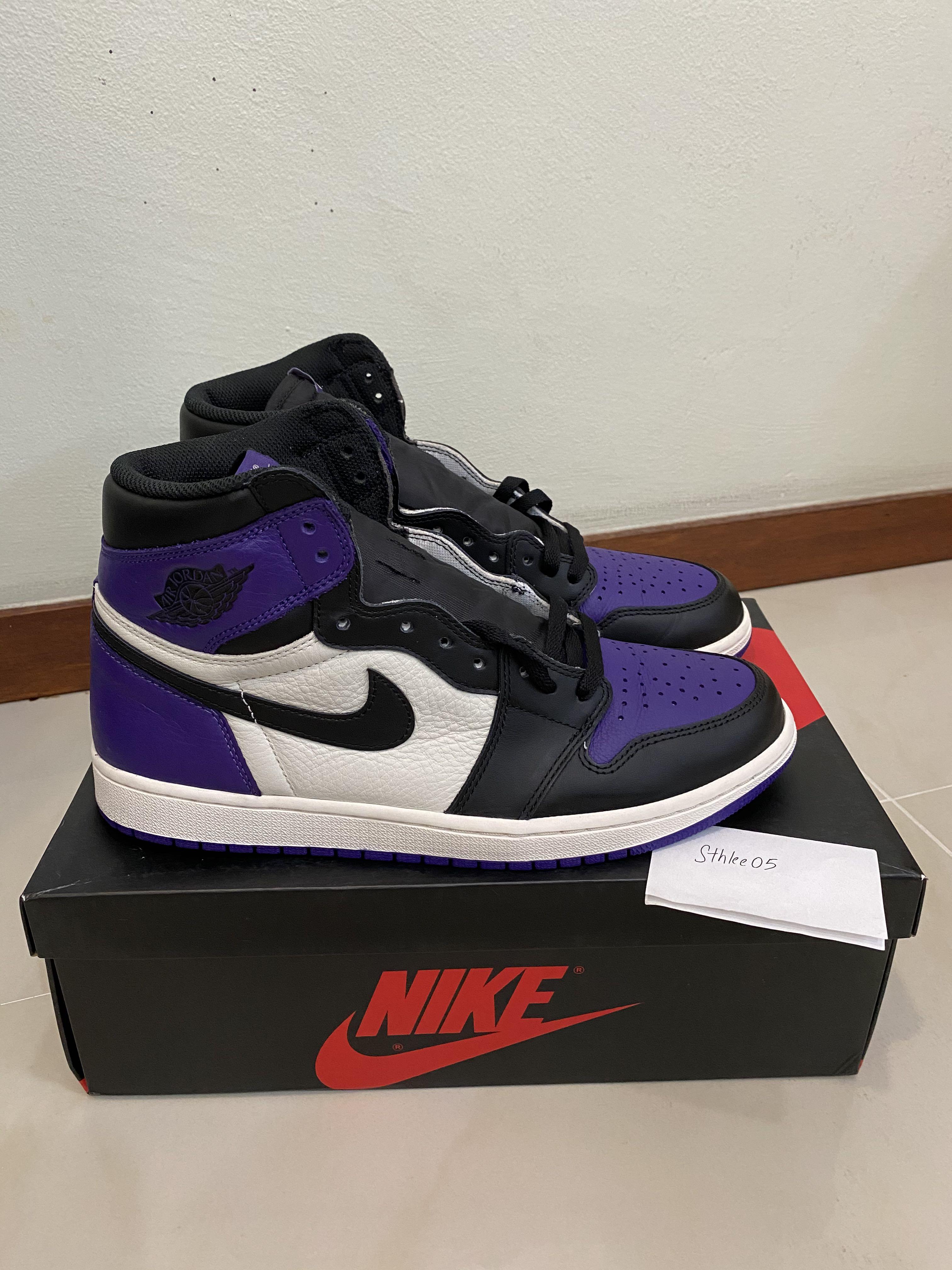 Air Jordan 1 Court Purple (2018), Men's Fashion, Footwear, Sneakers on  Carousell