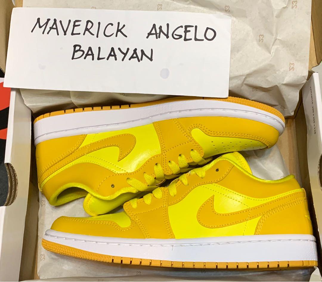 Air Jordan 1 Low Womens Yellow Strike 
