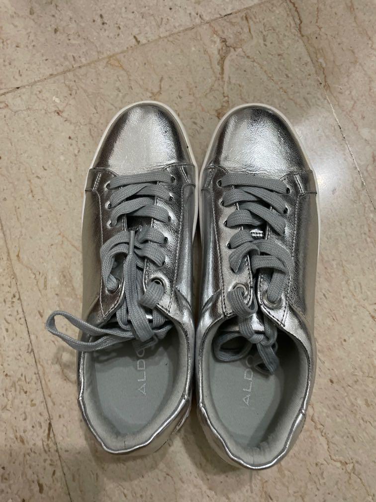 Aldo silver clearance sneakers
