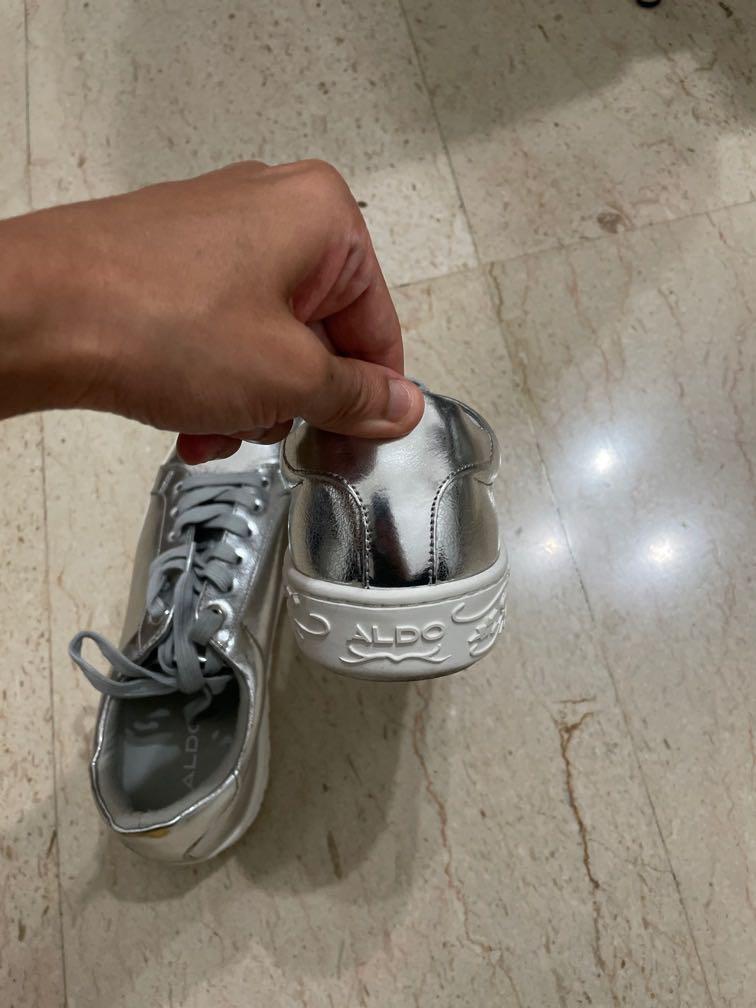 Aldo silver sneakers on sale