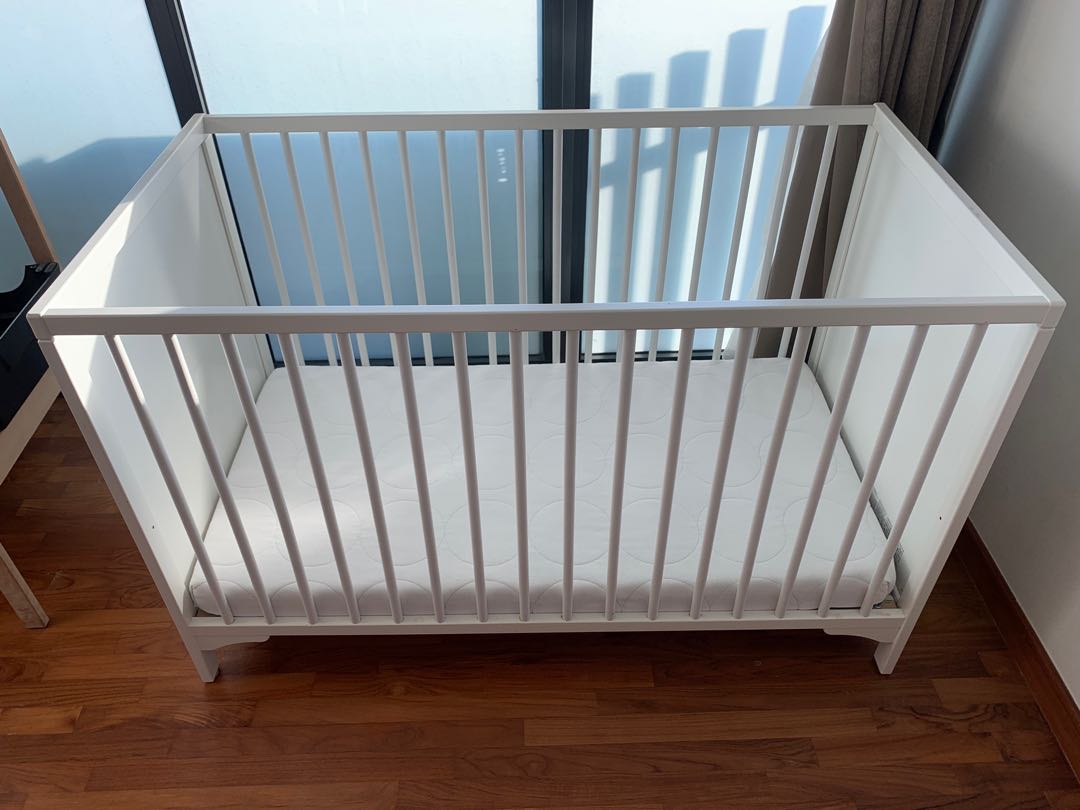 Baby Cot Crib and mattress IKEA, Babies & Kids, Baby Nursery & Kids