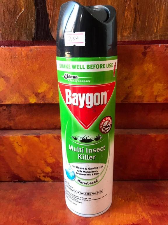BAYGON Multi Insect Killer Waterbased 500ml (Category: Pest Control) located in Quezon City. Submitted by abubotmanila (Listing ID 1098999390, Image 3). Description: For House & Garden Use Saves buying several single purpose insecticides. Its powerful formula is specially designed to kill crawling, flying and garden insects. Feel confident to use it anywhere indoors or outdoors around carpets, draperies, no-wax floors, houseplants and garden plan