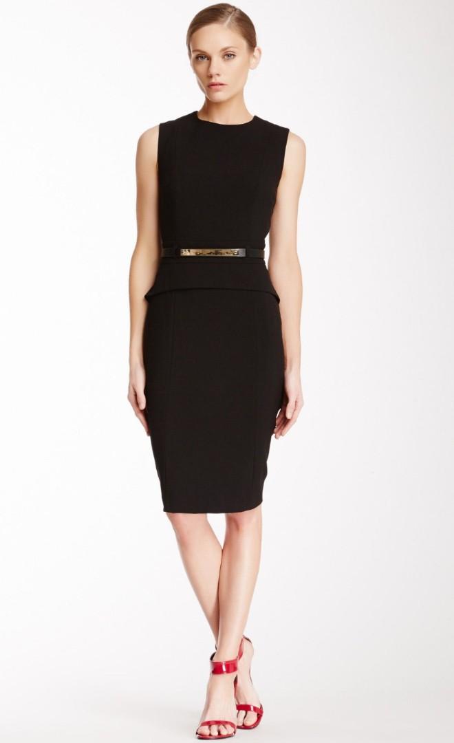 Calvin klein black online and gold dress