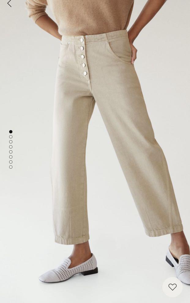 Jeans rectos tiro alto Beige | Vaqueros Straight Mango Mujer ·  Lrpotterauthor