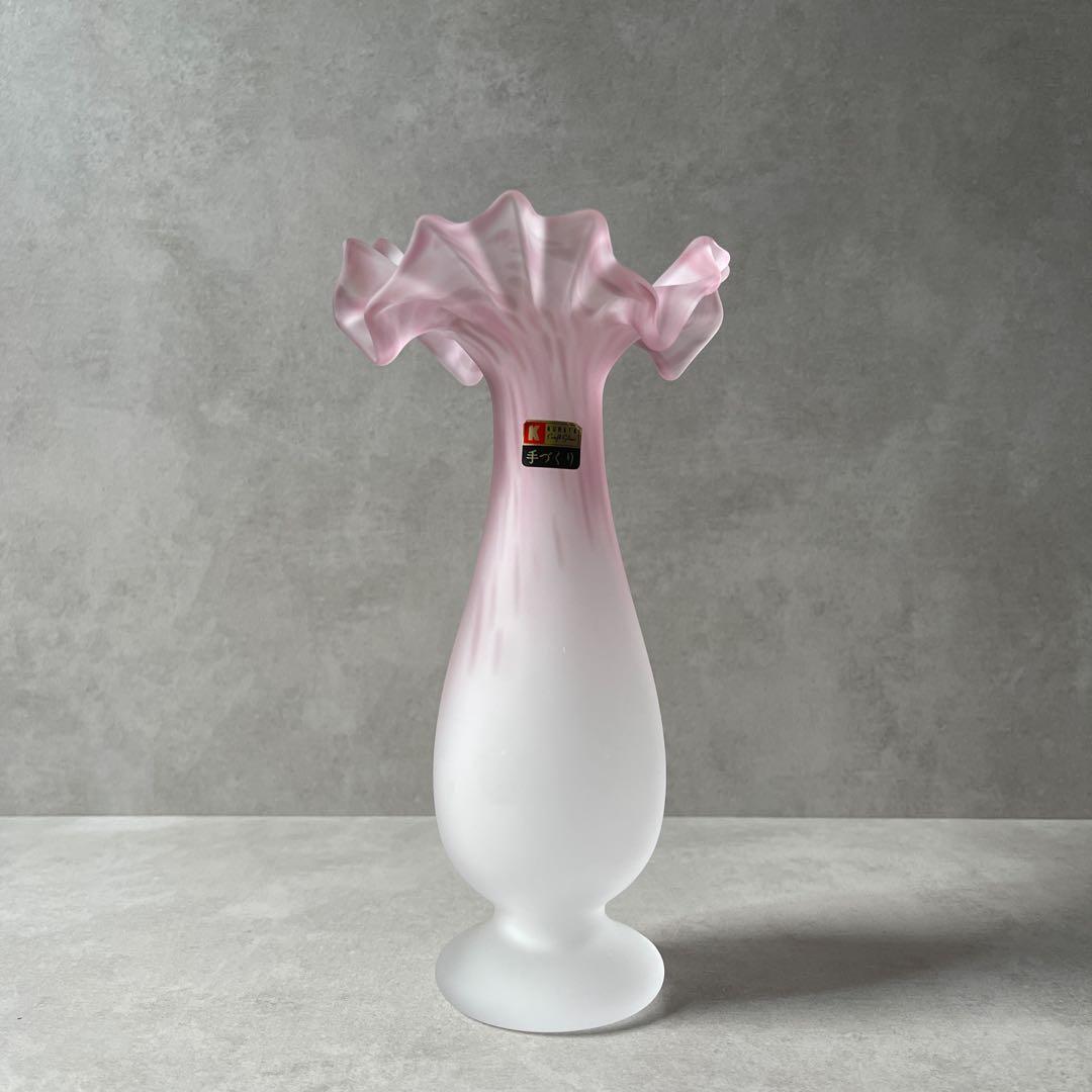 KURATA Craft glass クラタボヘミアンクリスタル フラワーベース - 花瓶