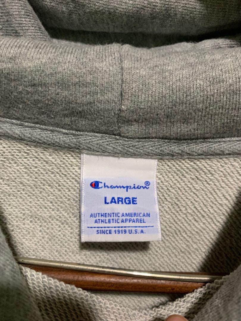 Champion sweater big outlet logo leather
