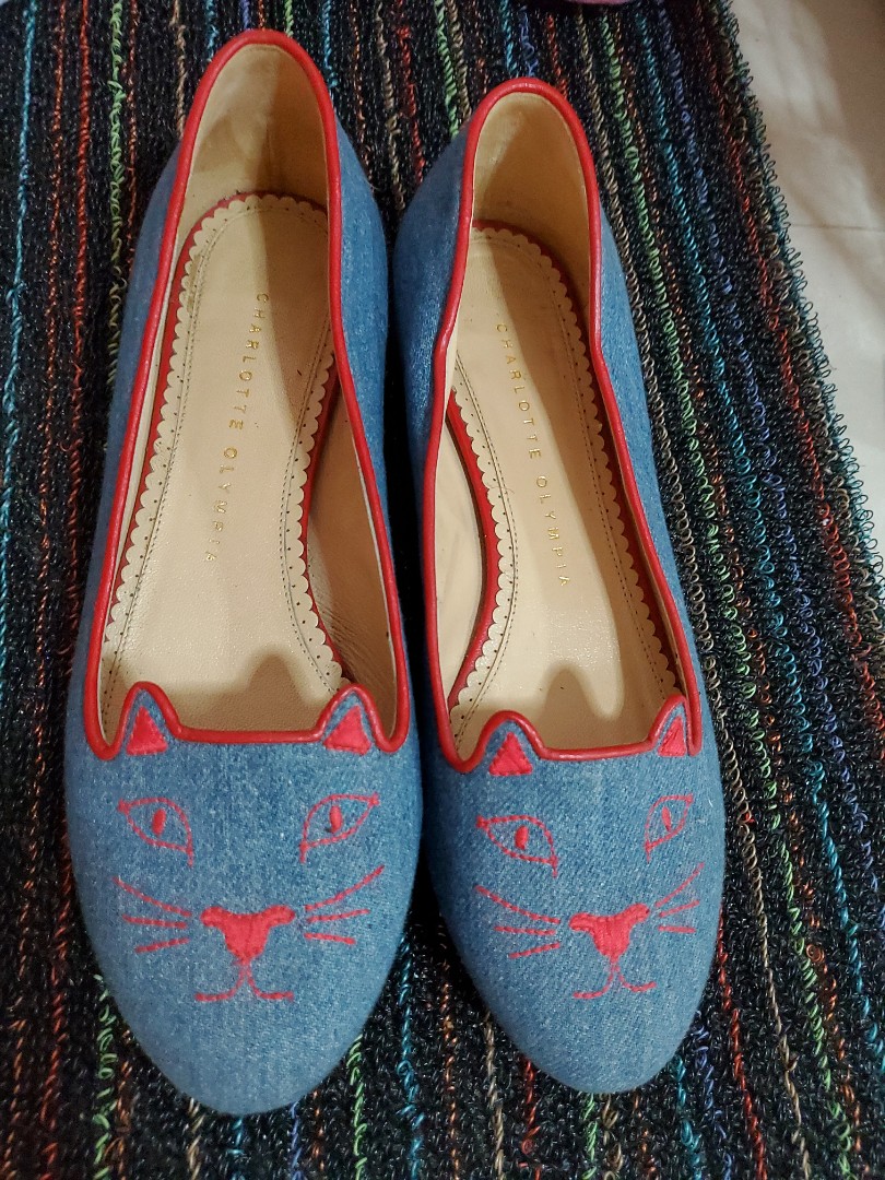 Charlotte olympia kitty flats, Luxury, Sneakers & Footwear on Carousell