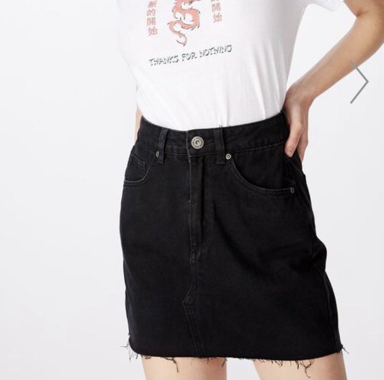 Black denim skirt factorie 2025