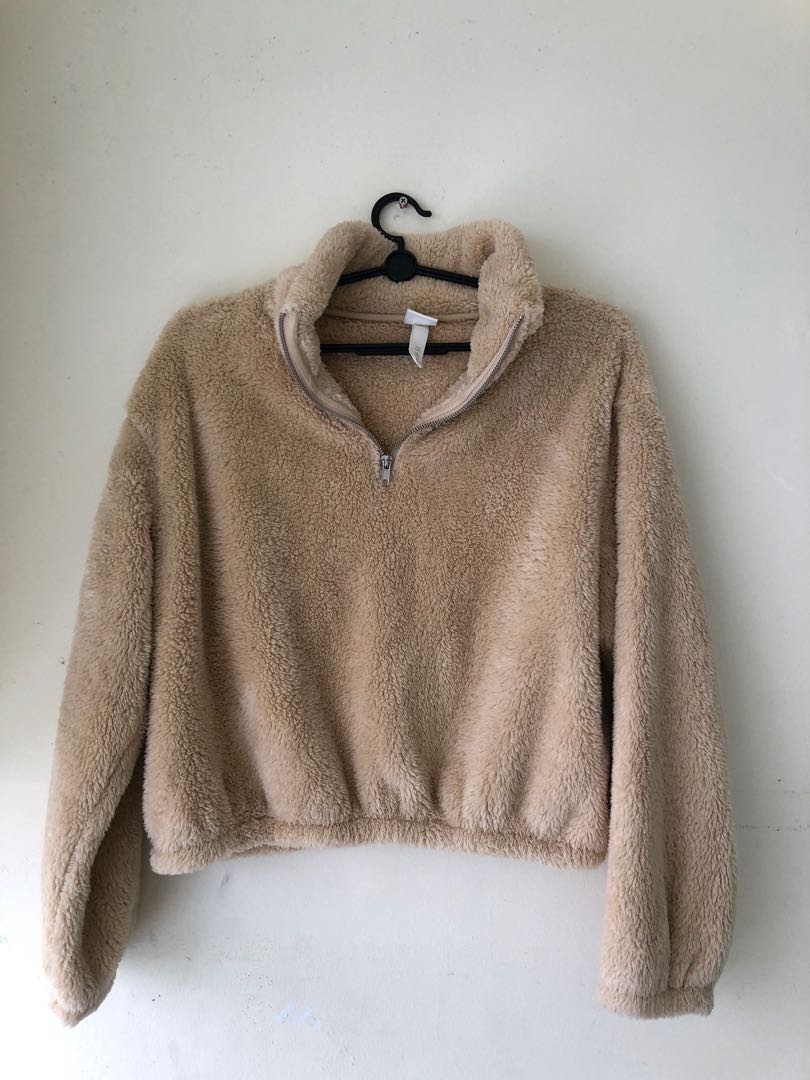 Furry teddy bear jacket shop
