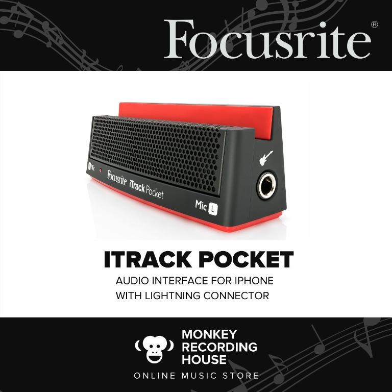 Focusrite iTrack Pocket Audio Interface for iPhone with Lightning  Connector, Audio, Other Audio Equipment on Carousell