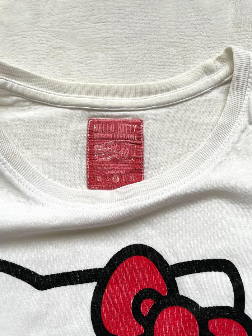Giordano Hello Kitty Shirt (Category: Shirts) located in Muntinlupa City. Submitted by juliaooly (Listing ID 1098937885, Image 3). Description: ❀ Some discolouration in the front design and tag ❀ Size M ❀ Message for Inquiries or ww photos! ☺.