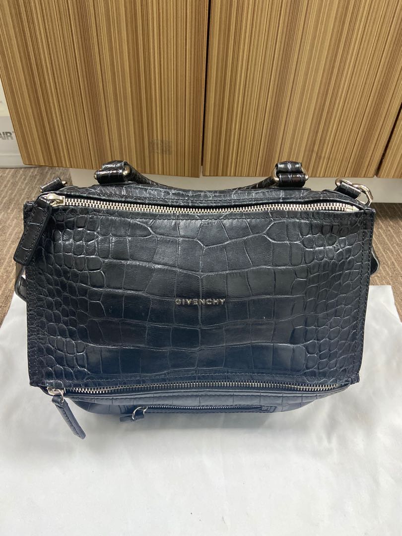 Givenchy pandora croc embossed deals