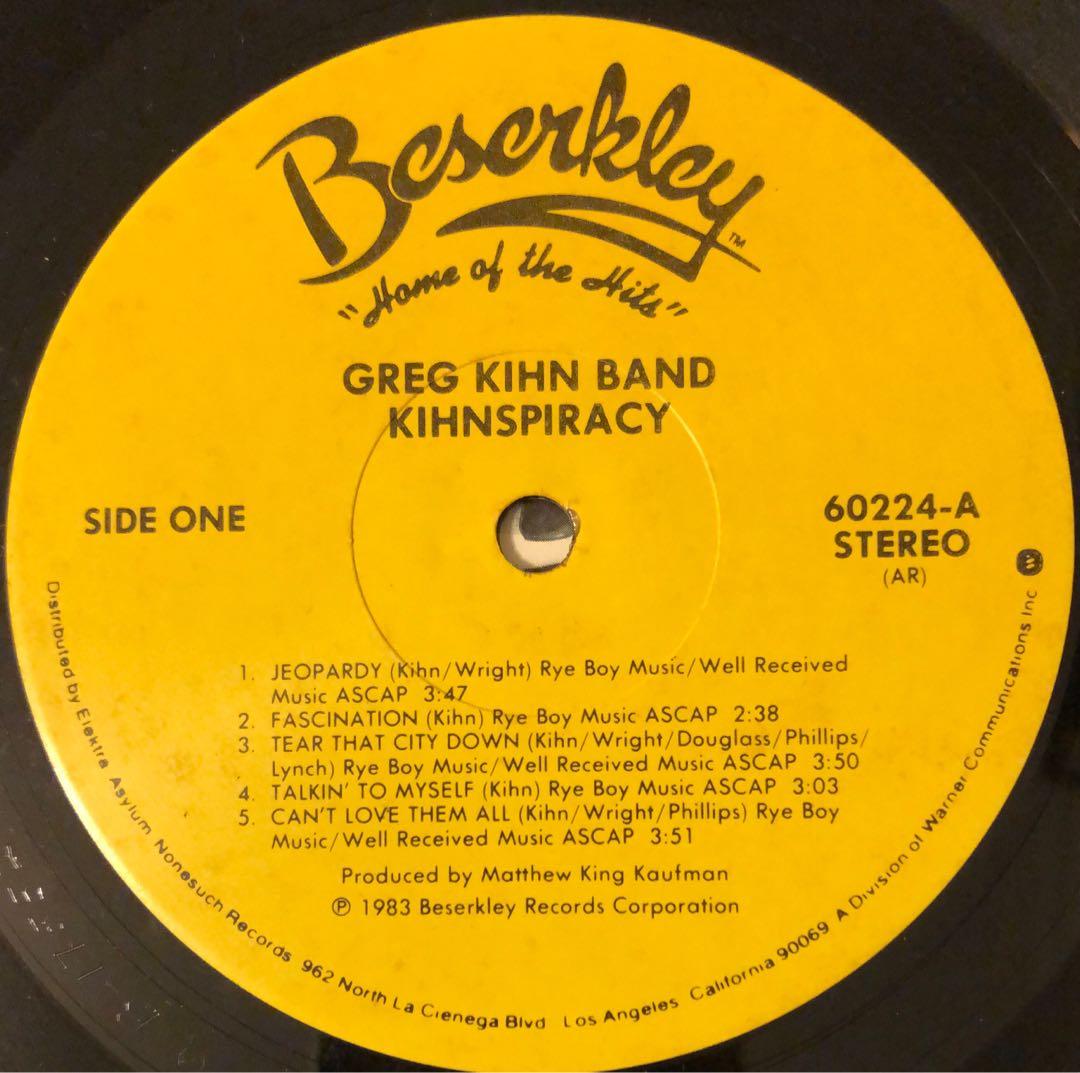 greg kihn band~”kihnspiracy” LP ~ 黑膠唱片, 興趣及遊戲, 收藏