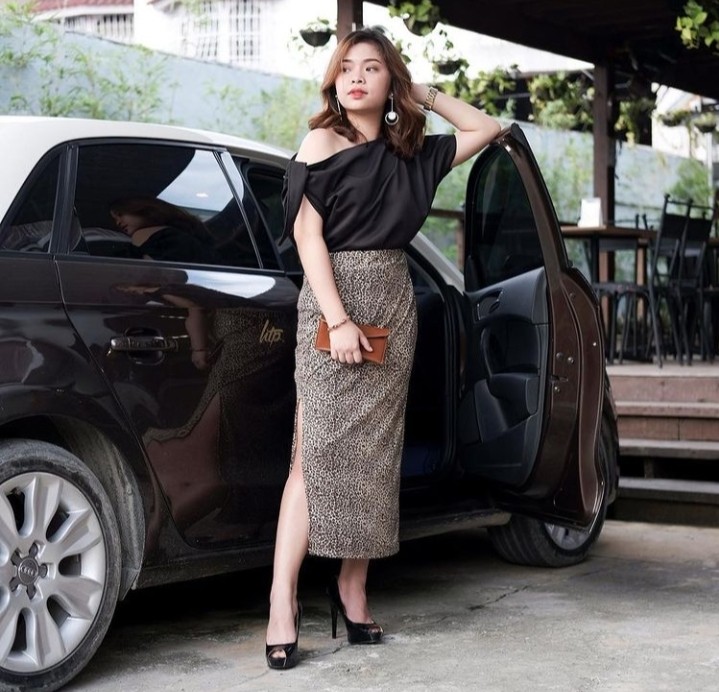 leopard maxi skirt 80