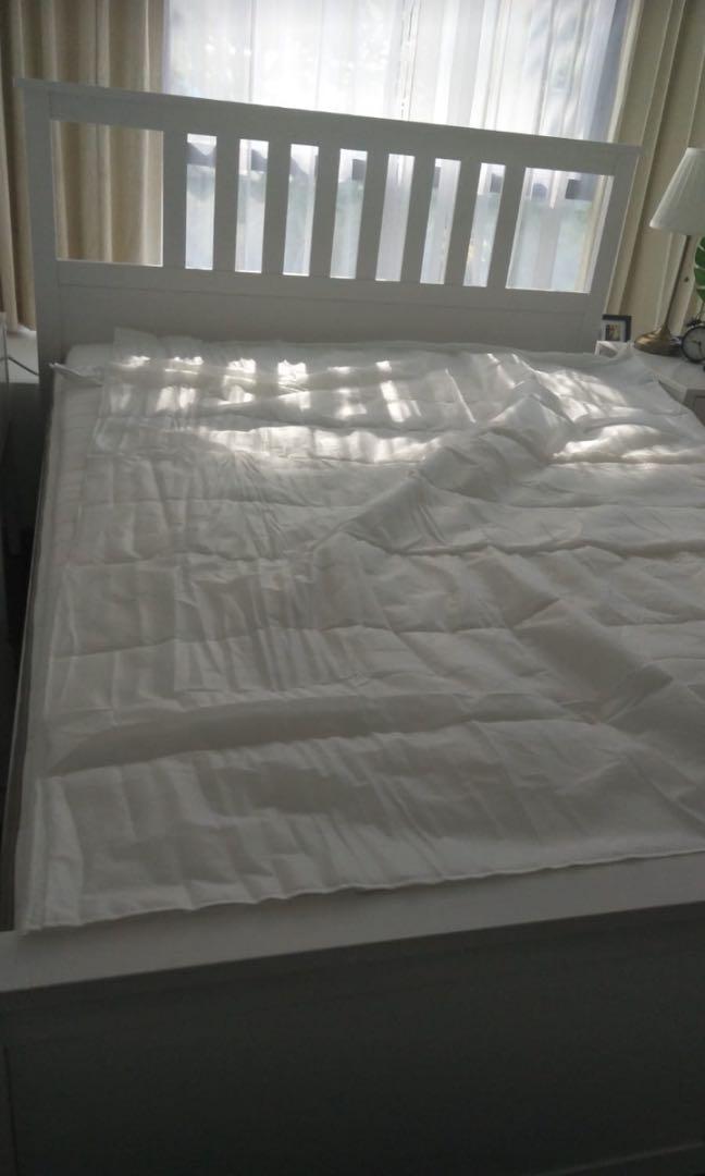 IKEA HEMNES barely used Queen bed!, Furniture & Home Living, Furniture