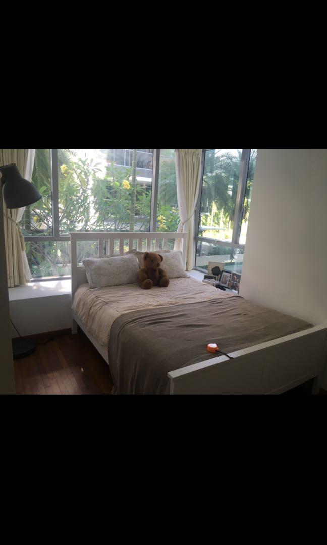 IKEA HEMNES barely used Queen bed!, Furniture & Home Living, Furniture