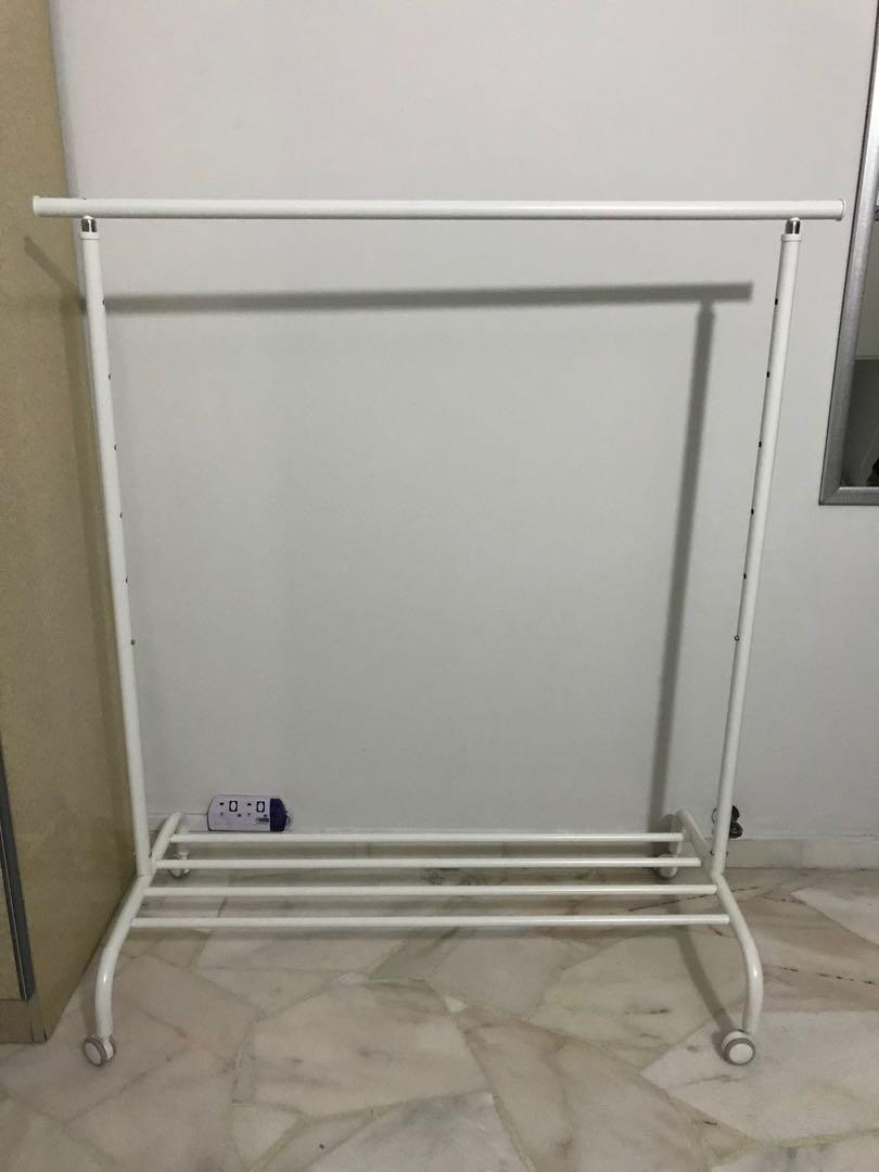 IKEA RIGGA Clothes rack, white, Furniture & Home Living, Furniture