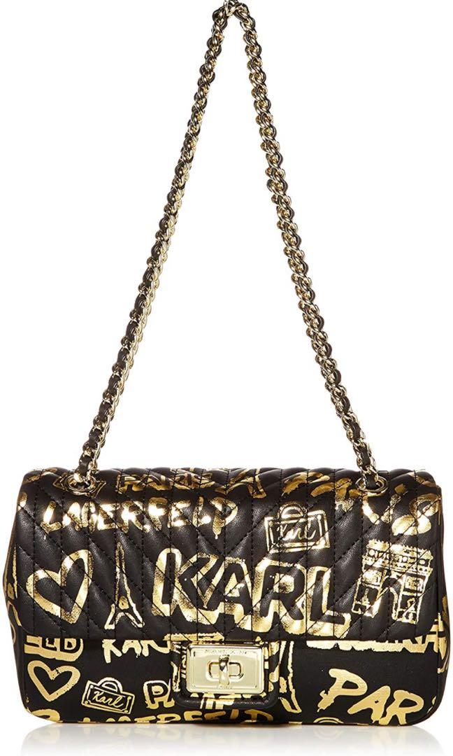 Karl Lagerfeld Paris Agyness Woven Shoulder Bag