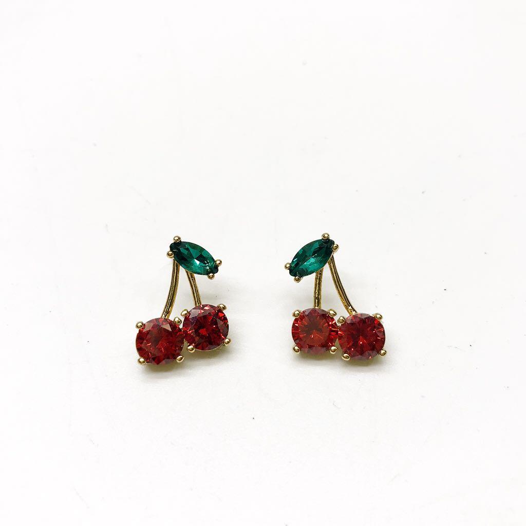 Cherry earrings kate spade top