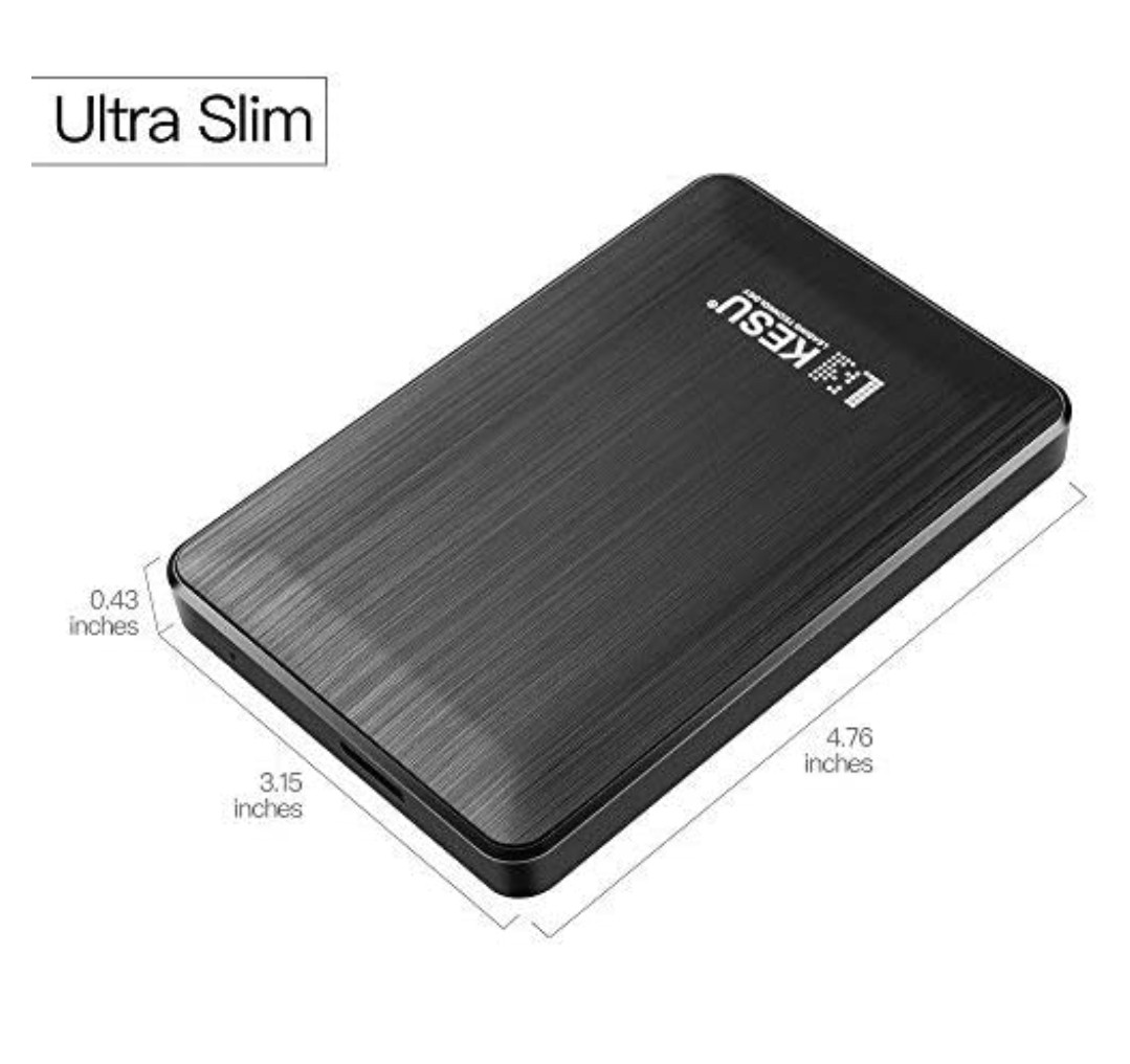 Kesu Ultra Slim 750GB External Portable Hard Drive 2.5 Inch USB 3.0