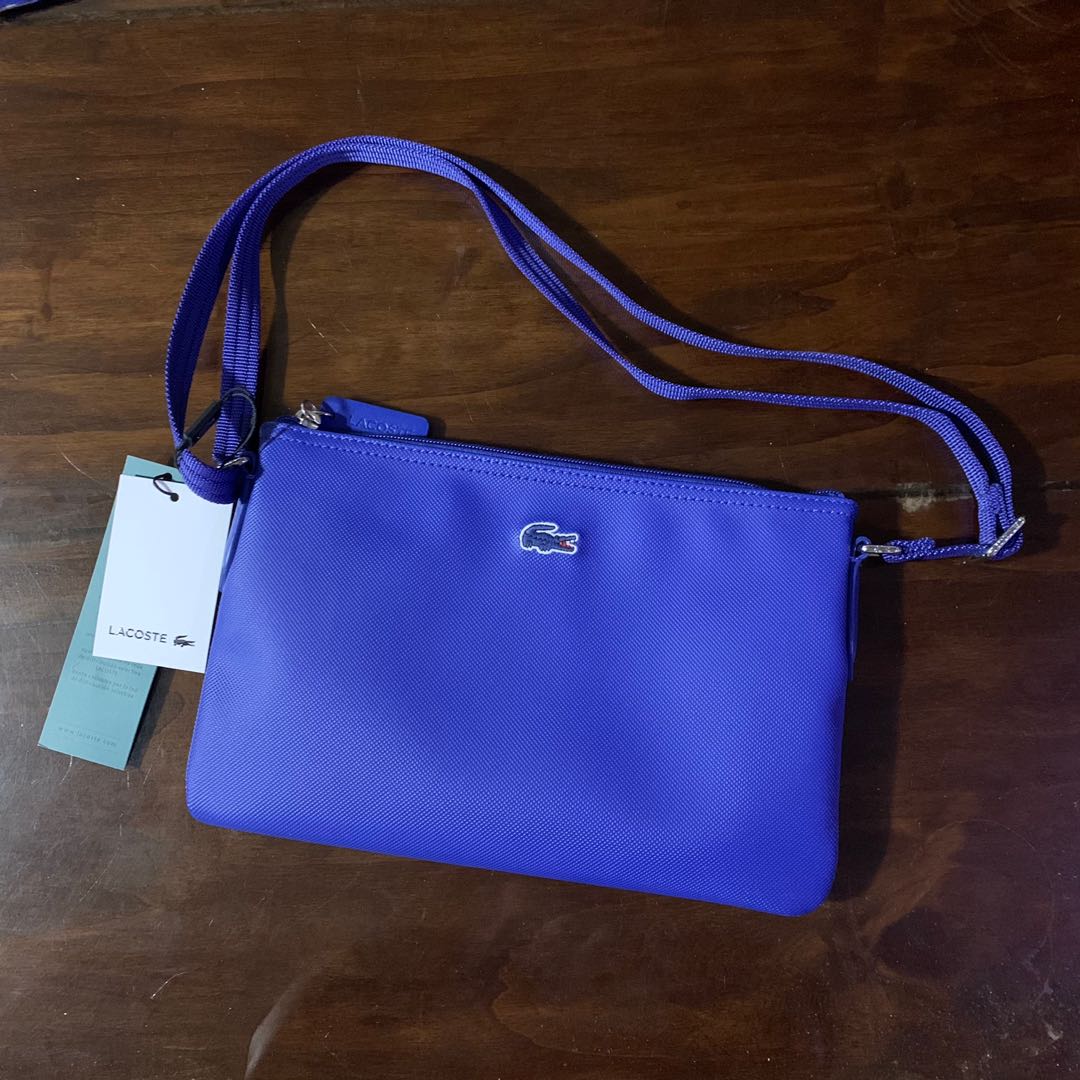 lacoste flat crossover bag