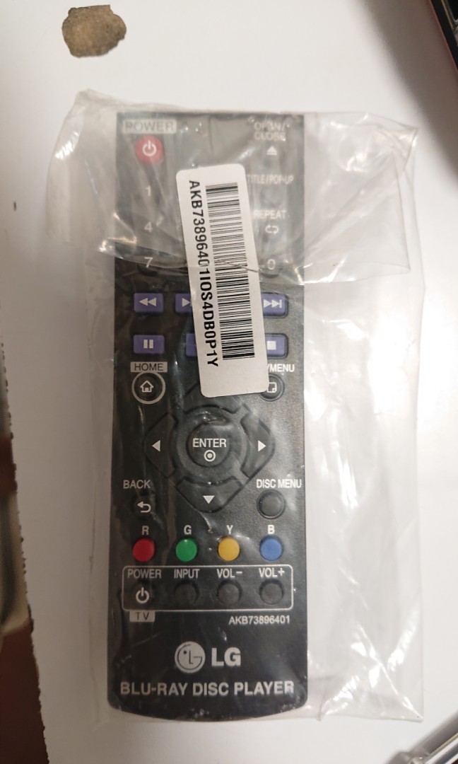 LG BLURAY DISC PLAYER REMOTE CONTROL, 家庭電器, 電視 & 其他娛樂, 藍光及播放器 Carousell