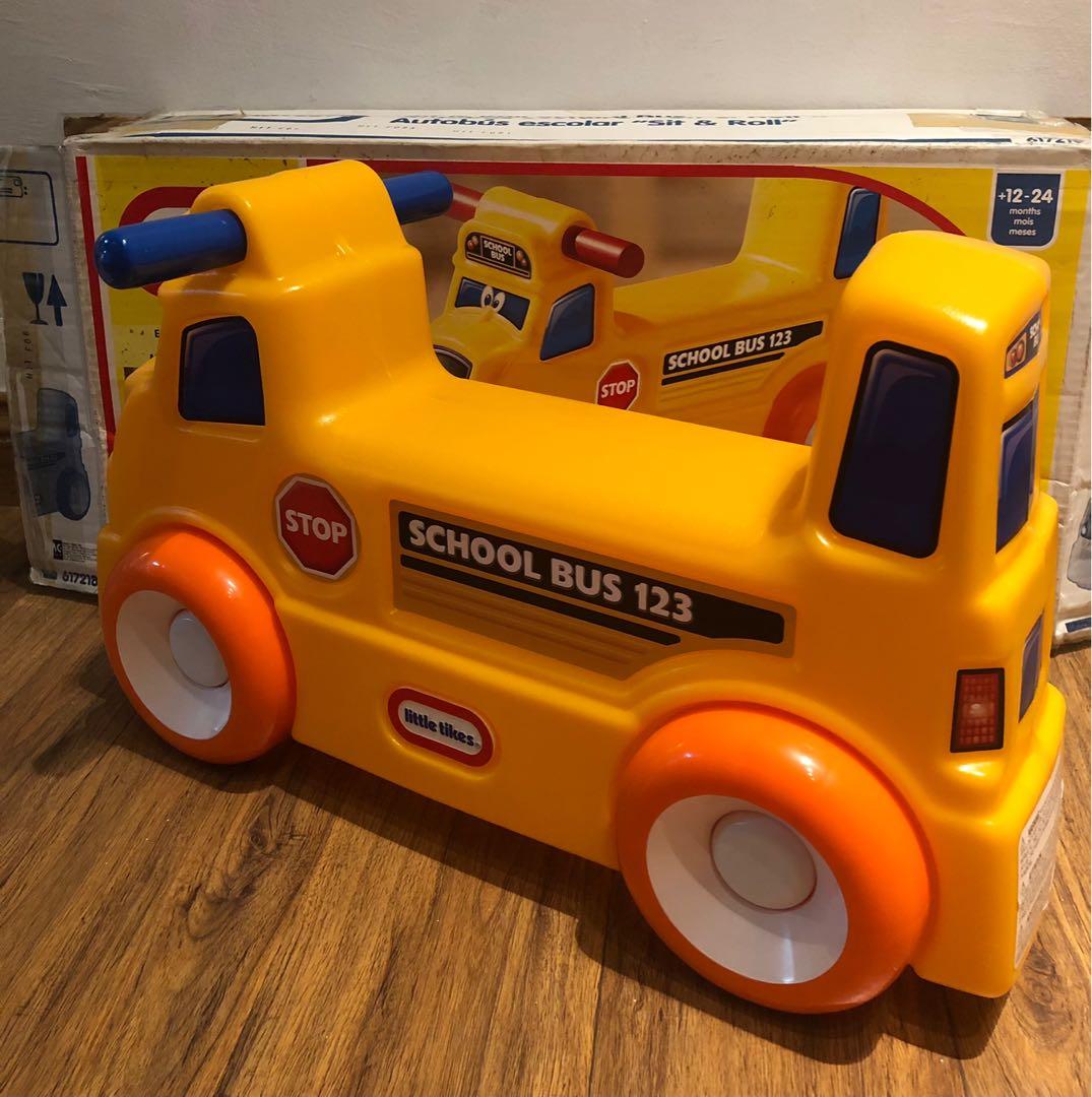 Little Tikes Sit n Roll School Bus Ride On Babies Kids Infant