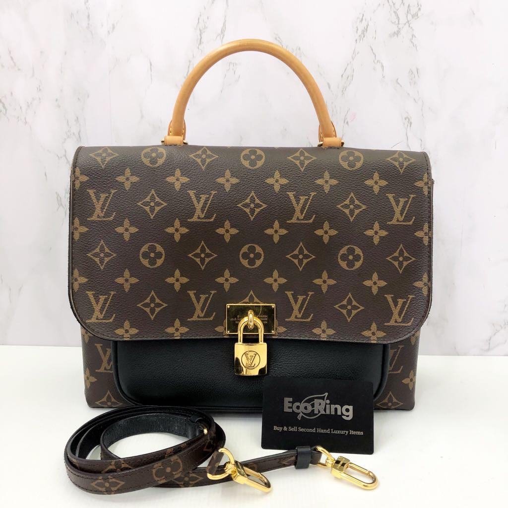 Louis Vuitton Navy Monogram Leather Empreinte Marignan 2way