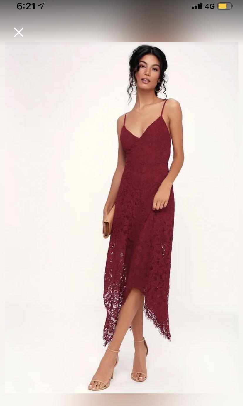 Lulus lace midi dress online