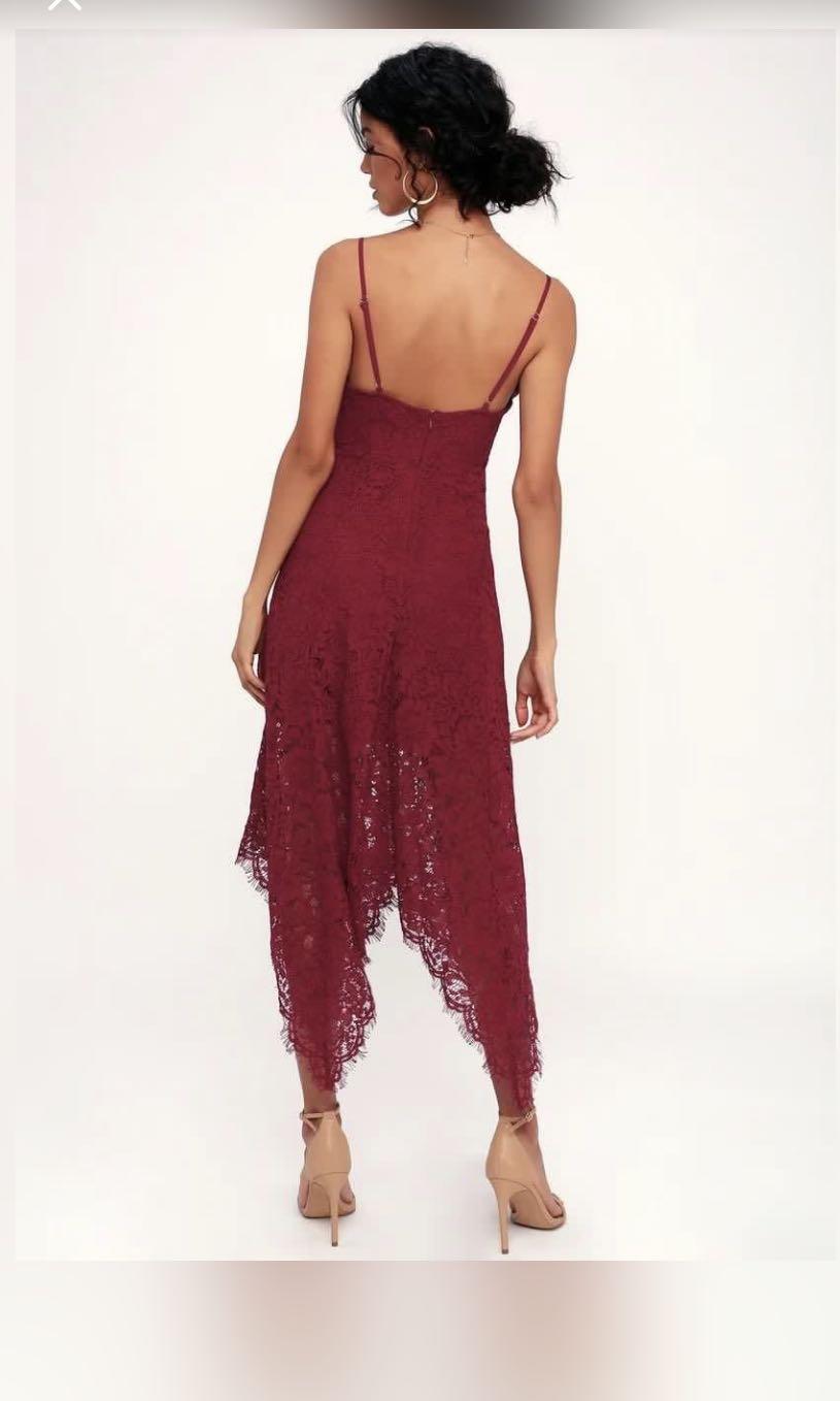 chinese dress ladies Lulus Women's Love Poem Lace Halter Mini Cocktail Dress, Burgundy, Size  Large: Buy Online at Best Price in UAE main image 1