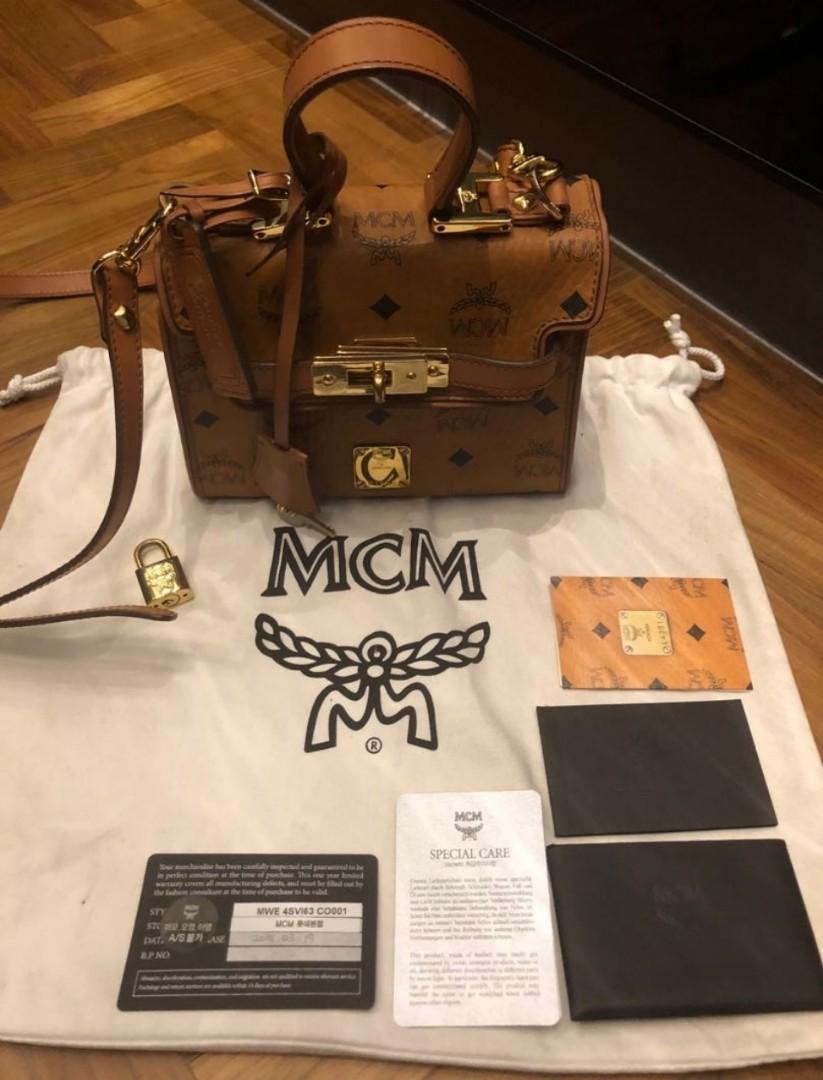 Mcm heritage satchel outlet