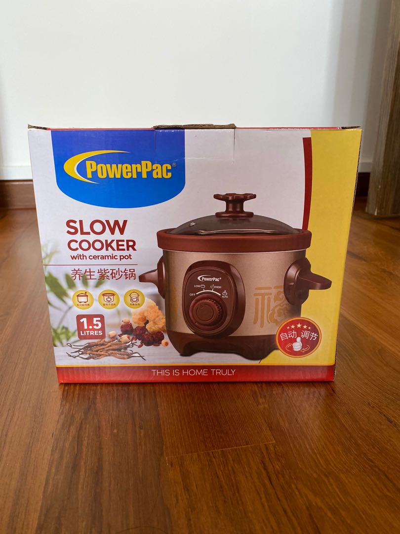 Powerpac Slow Cooker 1.5l, TV & Home Appliances, Kitchen Appliances