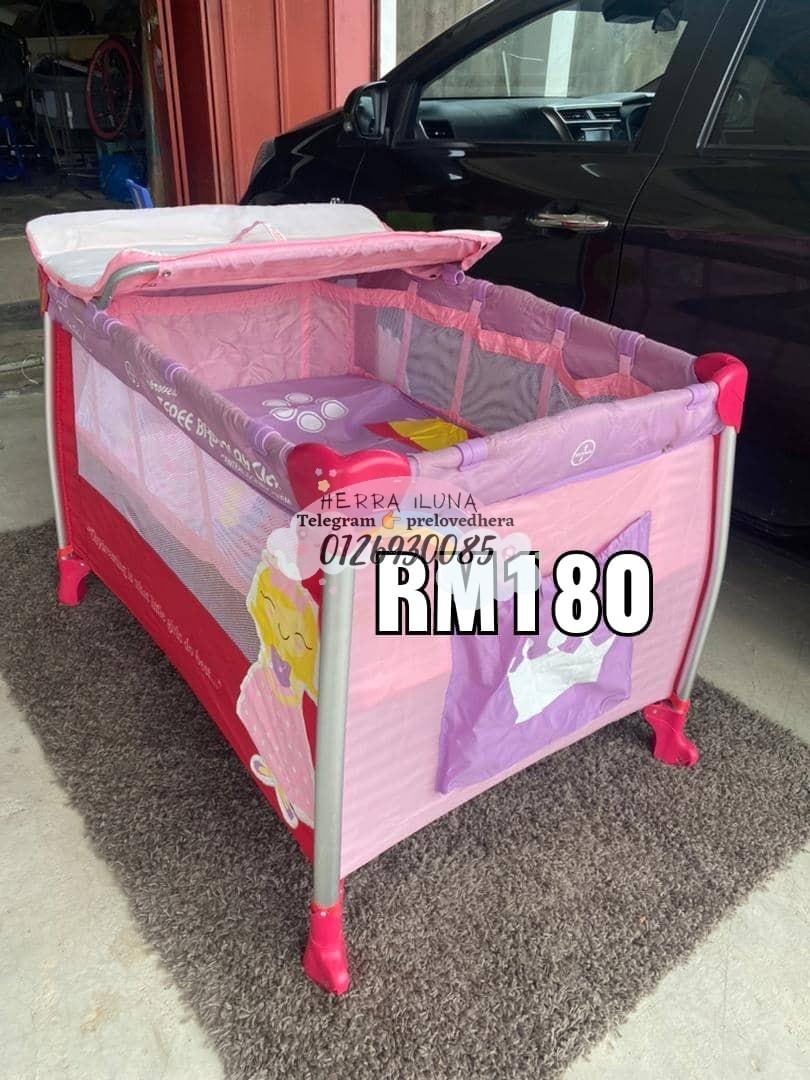 Princess playpen, Babies & Kids, Baby Nursery & Kids Furniture, Cots & Cribs on Carousell