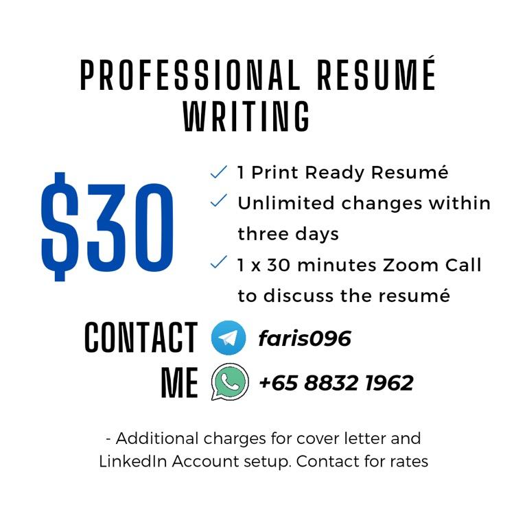 Professional Resume Writing Lifestyle Services Others On Carousell