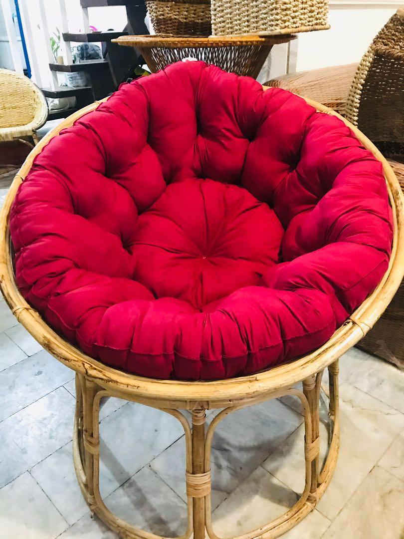 Rattan Papasan chair, Furniture & Home Living, Furniture, Chairs on
