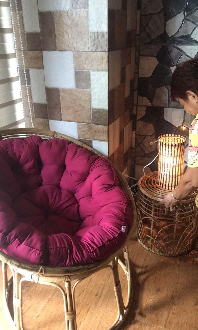 Rattan Papasan chair, Furniture & Home Living, Furniture, Chairs on