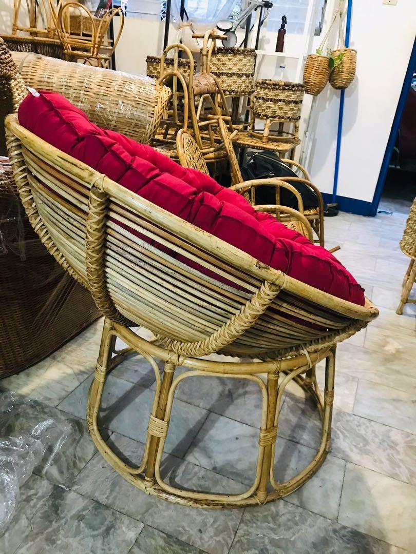 Rattan Papasan chair, Furniture & Home Living, Furniture, Chairs on