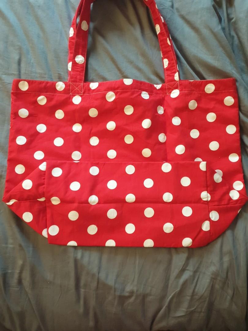 Red polka dot new arrivals bag