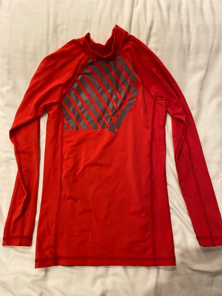 Red Rashguard (Category: Rash guard) located in Cebu City. Submitted by vanmags (Listing ID 1099078876, Image 1). Description: Good as new! No flaws! Great quality! Free tote bag for a total amount of 1.5k and above ❣️ Rfs: decluttering 3 days reservation only please!.