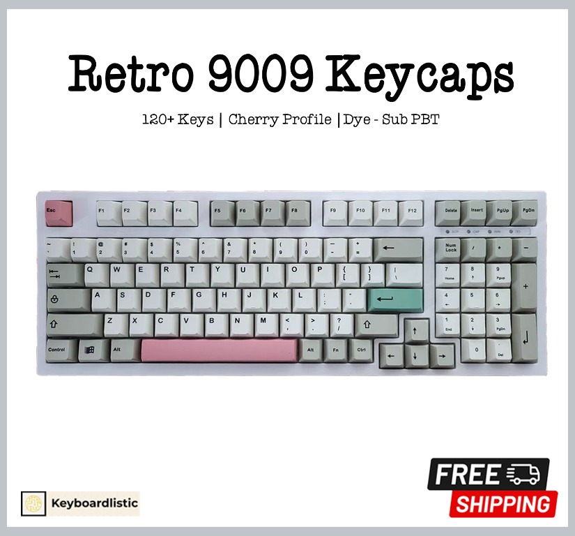 Retro 9009 Keycaps | Cherry Profile | Dye - Sub PBT, Computers & Tech