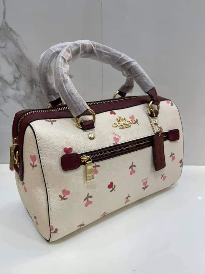 Rowan satchel with heart floral print clearance