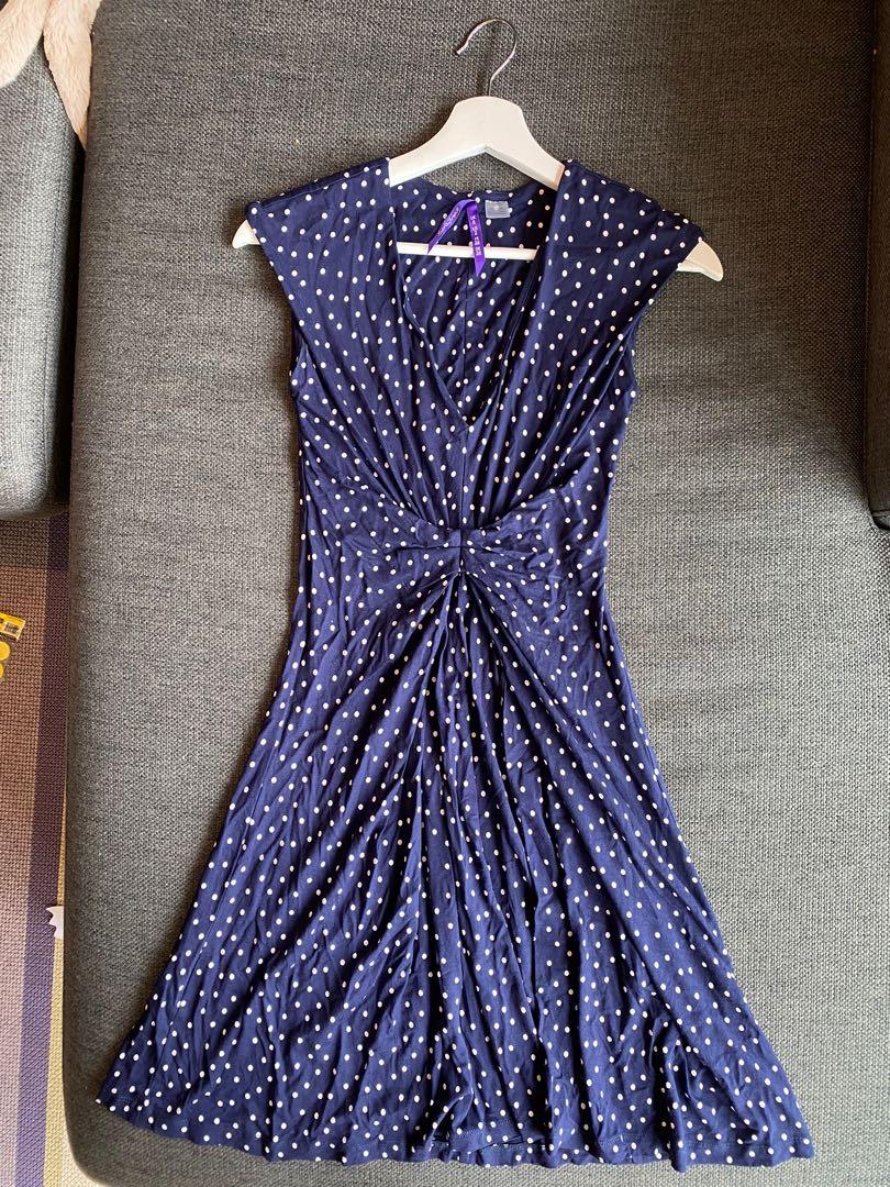 seraphine navy blue maternity dress