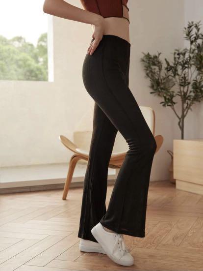 Solid flare pants clearance